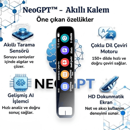 NeoGPT™ – Yapay Zeka Destekli Akıllı Kalem (150 Dil + ChatGPT Desteği)